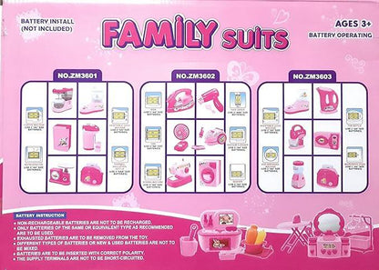 Battery Operated Household Home Appliances Play Set Toy