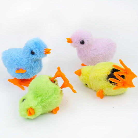 Easter Chick Wind Up Toys Jumping Chicken Plush Chicks
