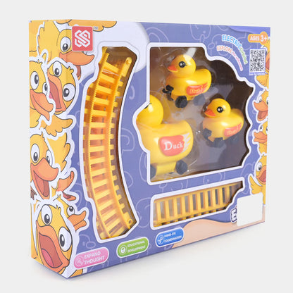 Yellow Duck Electric Rail Toy For Kids