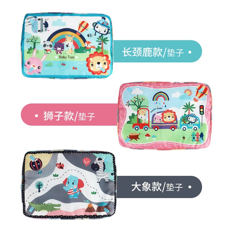 Baby 3 in 1 Fitness Frame Game Blanket Multifunctional Cartoon Play Crawling Mat Tortoise Lion Ocean Ball pool 0-18 Months Toys