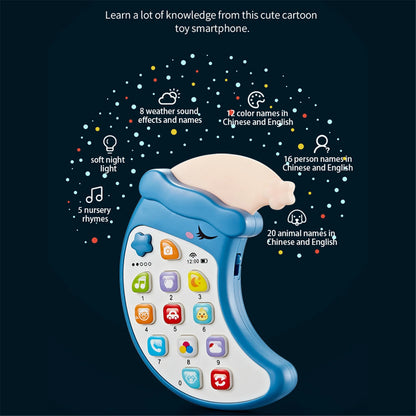 Children's Music Early Education Mobile Phone Educational Toy with Baby Teether