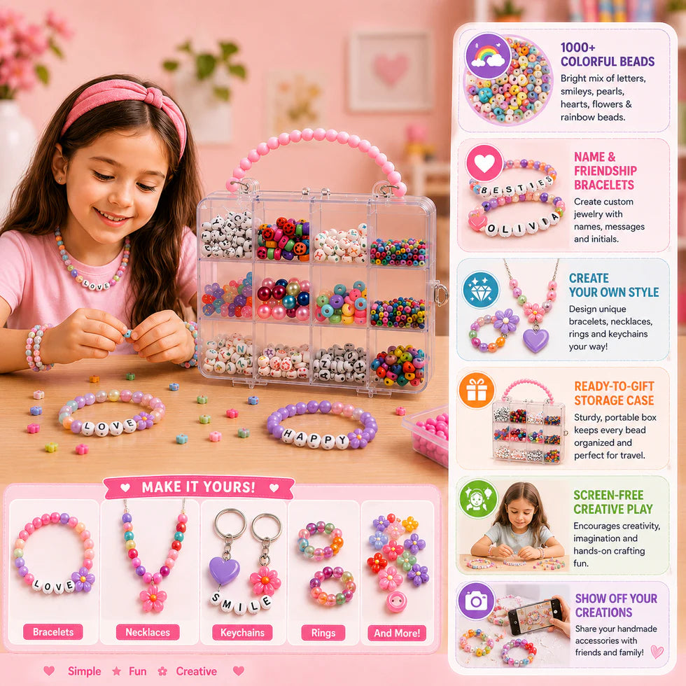 DIY Beading Jewelry Making Kit for Kids