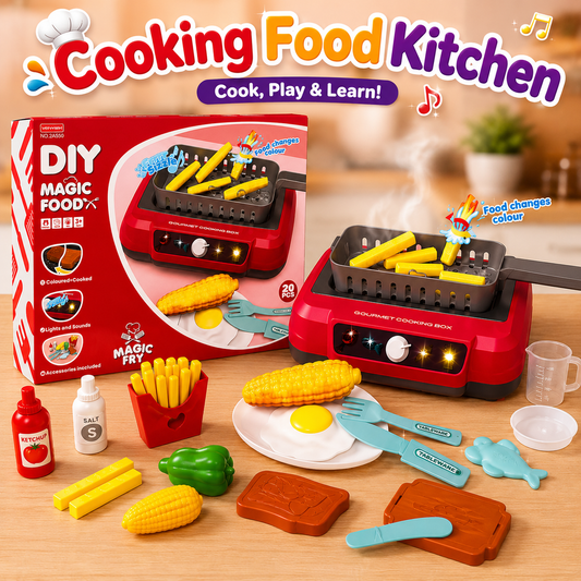 DIY Pretend Play Cooking Food Kitchen Toy Set for Kids