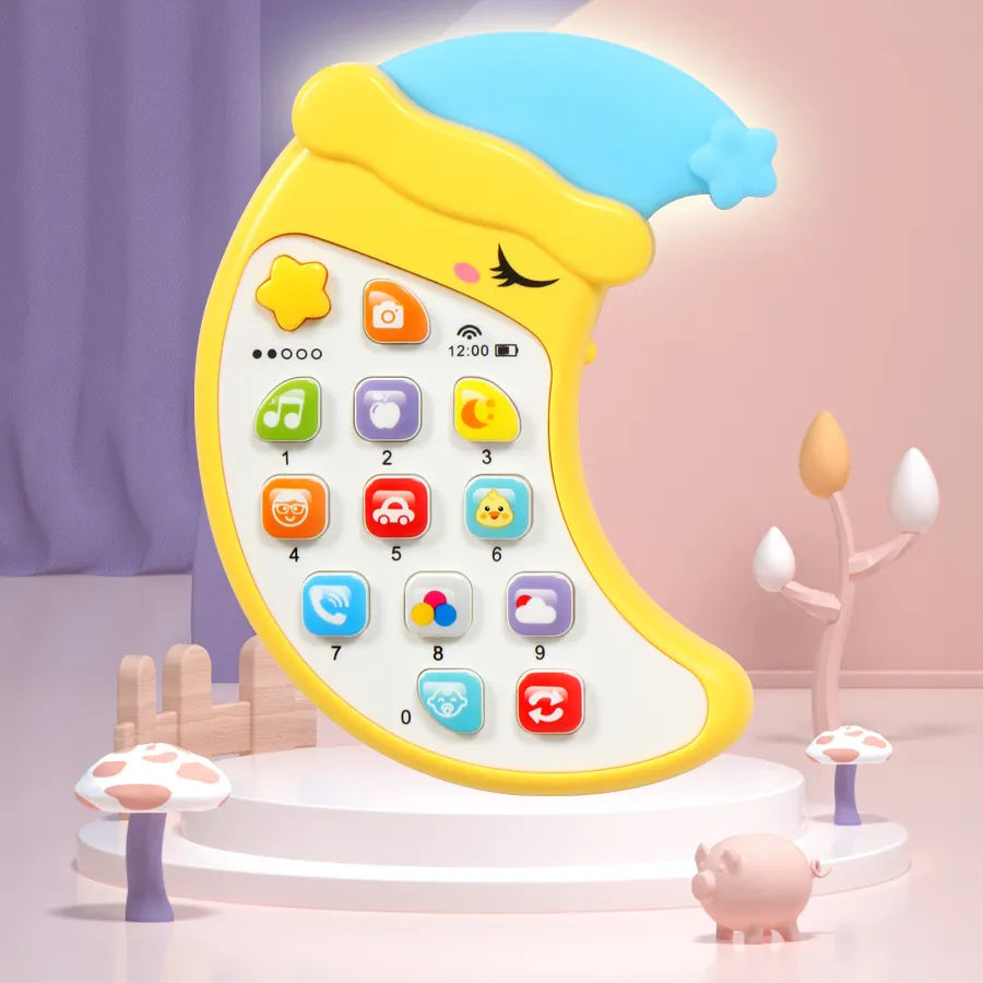Children's Music Early Education Mobile Phone Educational Toy with Baby Teether