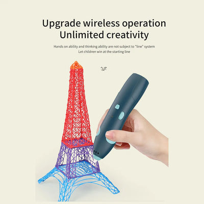 DIY 3D Pen Low Temperature 3D Printing Pen Digital Display USB Rechargeable 3D Drawing Pen Kids Educational Painting Toys Gifts