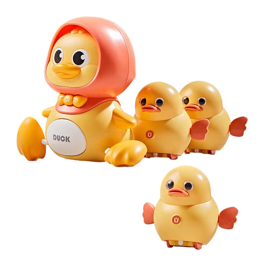 Electric Cute Swinging Duck Magnetic Connection Children's Learning To Climb Little Yellow Duck Puzzle Toy Crawling Ducks Toy