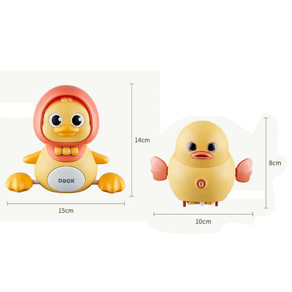 Electric Cute Swinging Duck Magnetic Connection Children's Learning To Climb Little Yellow Duck Puzzle Toy Crawling Ducks Toy