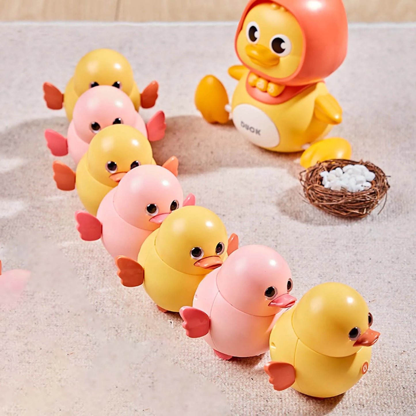 Electric Cute Swinging Duck Magnetic Connection Children's Learning To Climb Little Yellow Duck Puzzle Toy Crawling Ducks Toy