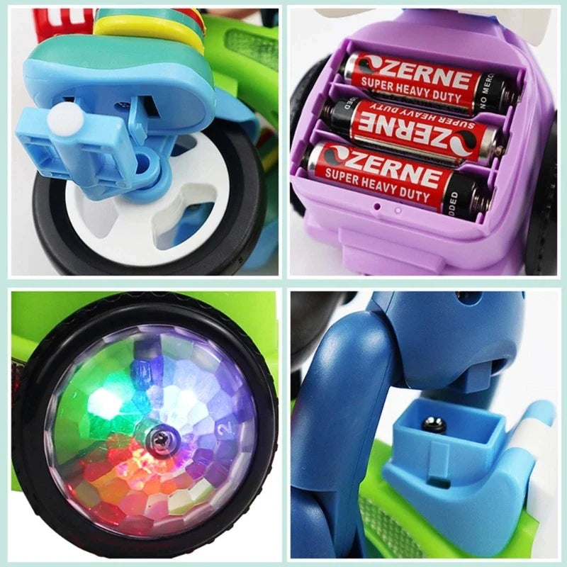 Electric Stunt Bike Toy Kids Music Tricycle