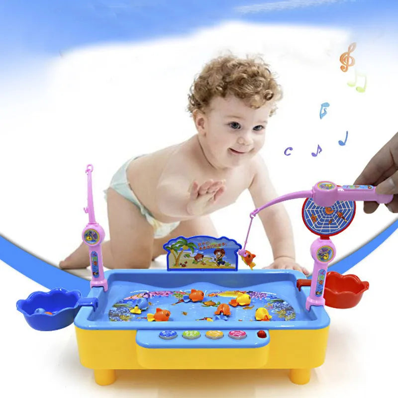 Magnetic Electric Fishing Game with Music Children Water Baby Toys Gift
