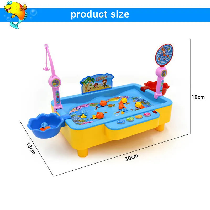 Magnetic Electric Fishing Game with Music Children Water Baby Toys Gift