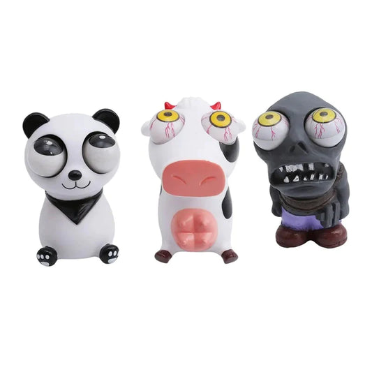 Funny Cartoon Animal Small Squeeze Antistressor Toy Pop Out Eyes Doll Stress Relief Venting Joking Decompression Toy