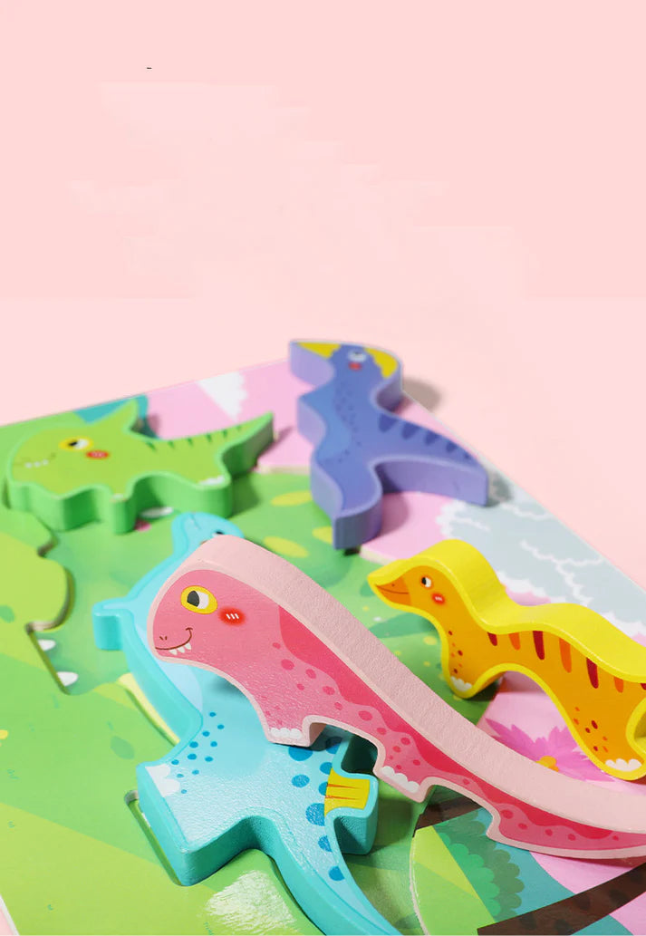 Creative Jigsaw Puzzle Classic Game Animal Jigsaw Wood Toys for Kids to increase hands-on ability
