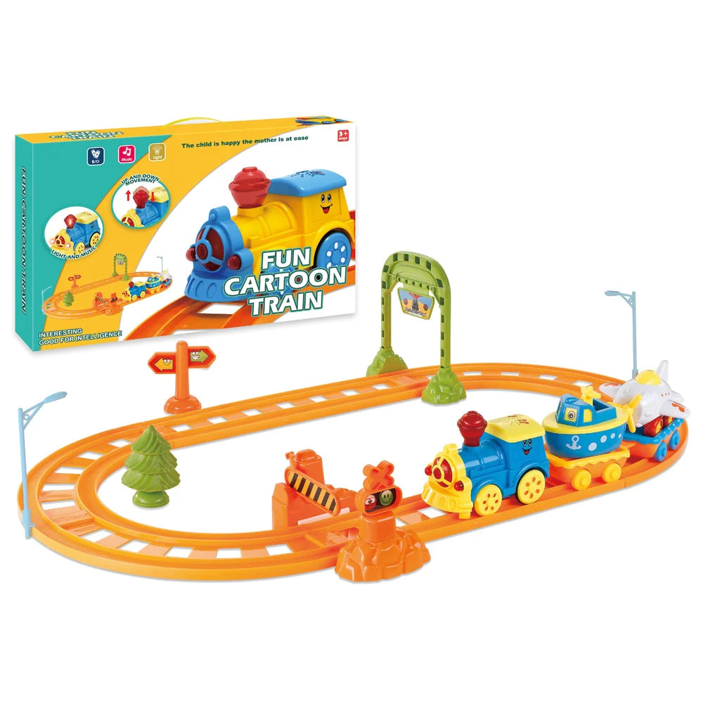 Electric Train Track Set With Light & Sound