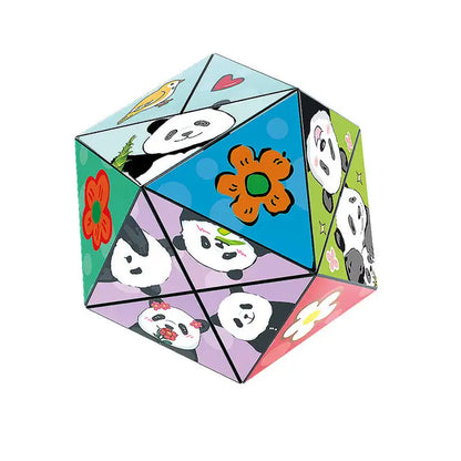 Panda shape shifting box fidget magic cubes anti-stress release 3D infinity cubes building block Toys