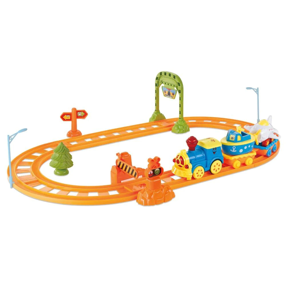 Electric Train Track Set With Light & Sound