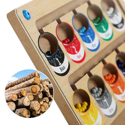 Magnetic Color And Number Maze Wooden Puzzle Board Toys