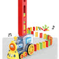 Domino Train Toy Set with Lights and Sounds Construction Stacking Dominoes Toys Multicolor - 60 Pieces