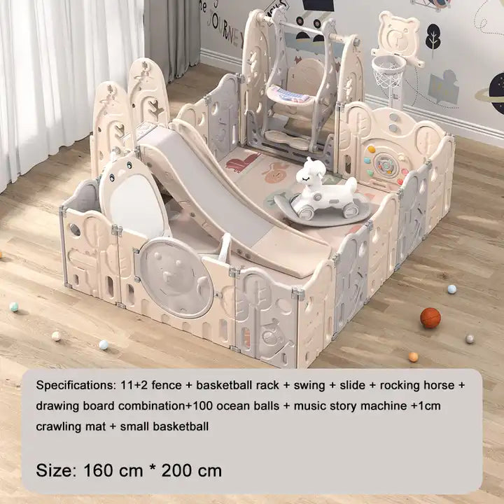 Folding Storage Colorful Oem Kindergarten Furniture Child Fence Playard Safety Baby Gate Or Children Kids Activity Baby Playpen