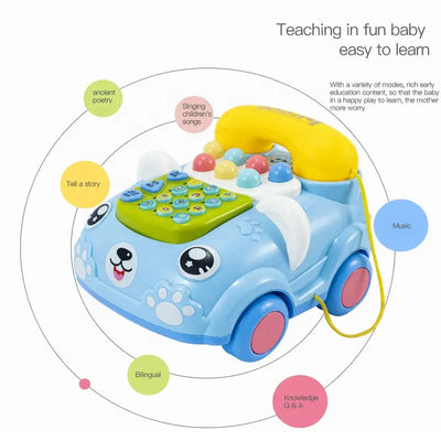 Musical Electronic Children's Play Telephone Multifunctional Toy For Kids And Toddlers