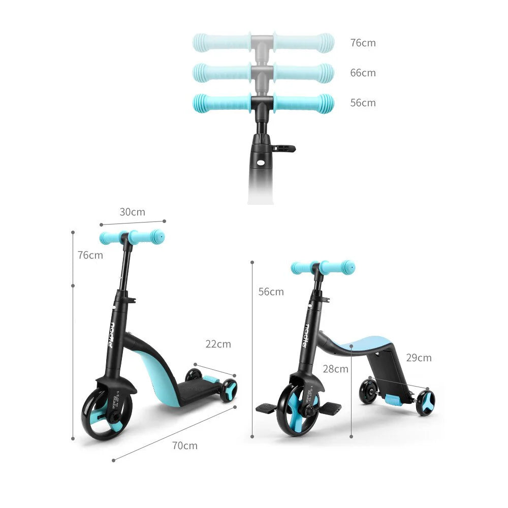 Children Scooter Tricycle Baby 3 In 1 Balance Kids Bike Ride