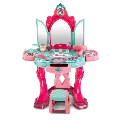 Kids Pretend Play Makeup Dresser Table Children Fun Make Up Set Toys For Girls