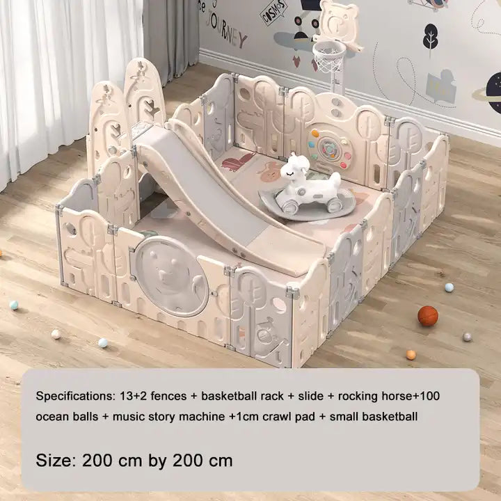 Folding Storage Colorful Oem Kindergarten Furniture Child Fence Playard Safety Baby Gate Or Children Kids Activity Baby Playpen