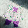 Beautiful Attractive Strawberry Printed 2pc Cotton Purple Color Frock