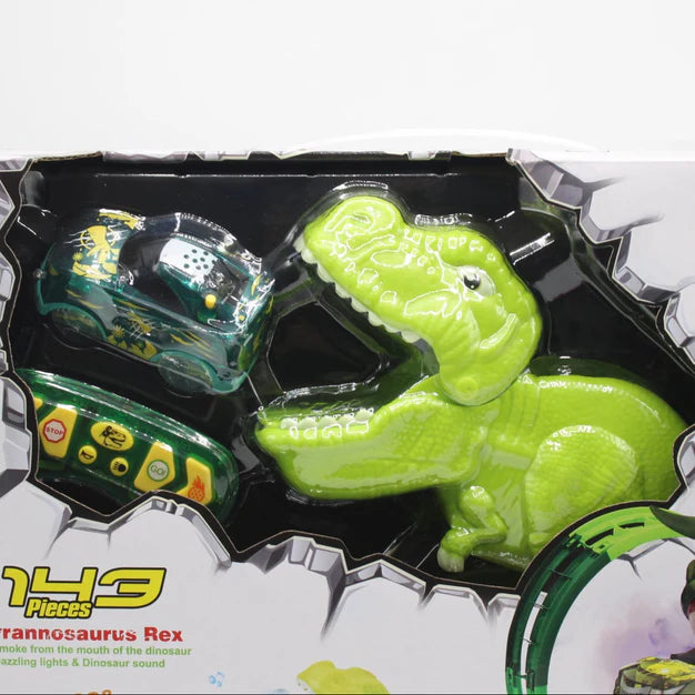 143 Pcs Remote Control Dino Spray Track Set