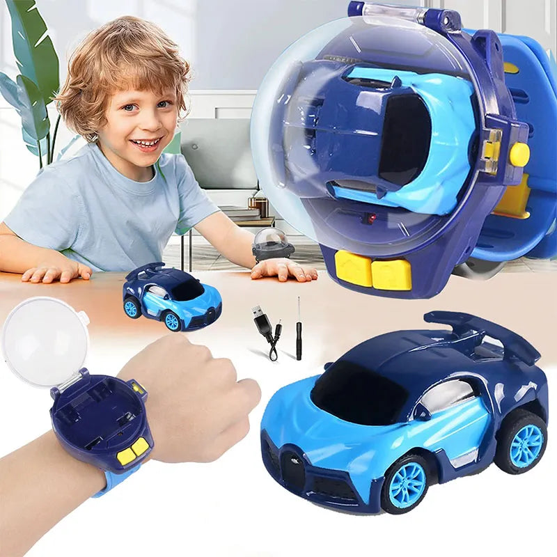 Watch Remote Control Car Toy Mini Watch Control Car Toys Cute Watch RC Car Toy With Light Attractive Gift For Boys And Girls