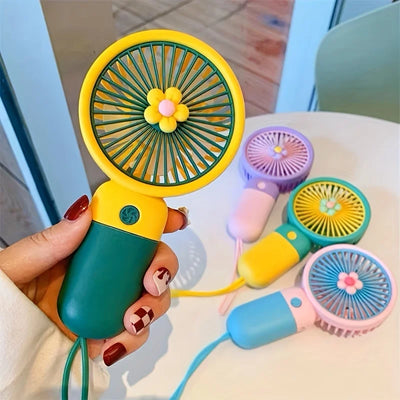Mini Handheld Fan USB Rechargeable Ventilation Fan Mini Desktop Electric Fan Portable Mobile Phone Holder Pocket Fan for Sports