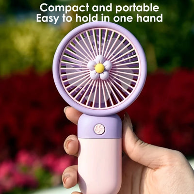 Mini Handheld Fan USB Rechargeable Ventilation Fan Mini Desktop Electric Fan Portable Mobile Phone Holder Pocket Fan for Sports