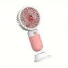 Mini Handheld Fan USB Rechargeable Ventilation Fan Mini Desktop Electric Fan Portable Mobile Phone Holder Pocket Fan for Sports