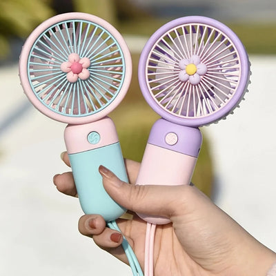 Mini Handheld Fan USB Rechargeable Ventilation Fan Mini Desktop Electric Fan Portable Mobile Phone Holder Pocket Fan for Sports