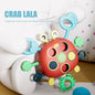 Montessori Chewing Toys Portable Crab Silicone Early Education Toys Safe Educational Stretching Toys for Baby Tactile Experience