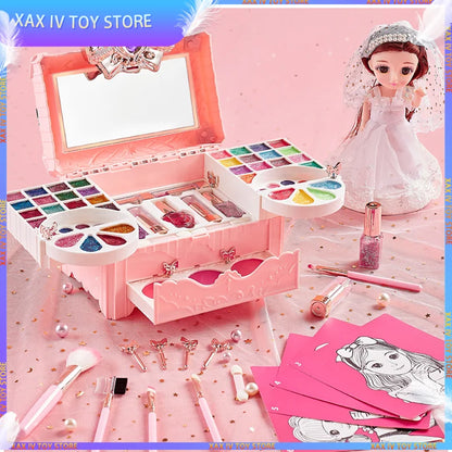 Kids Makeup Set Box Toy For Girl Washable Make Up Kits