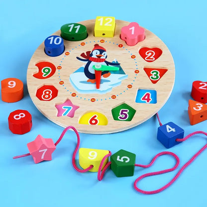 Montessori Wooden Clock Toys for Babies