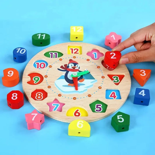 Montessori Wooden Clock Toys for Babies