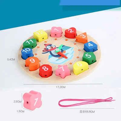 Montessori Wooden Clock Toys for Babies