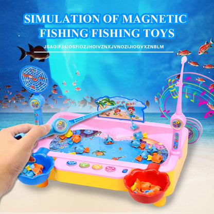 Magnetic Electric Fishing Game with Music Children Water Baby Toys Gift