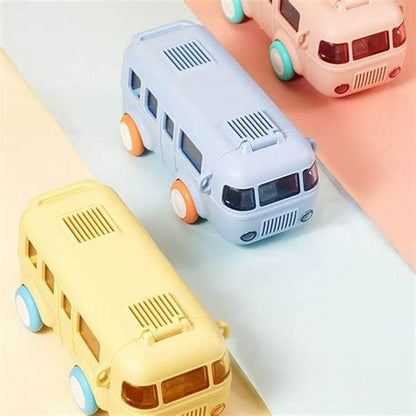 Cute Bus Portable Water Bottle Sipper With Shoulder Strap