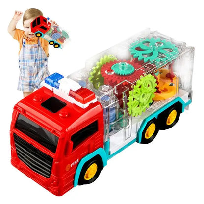Electric Transparent Gear Fire Truck