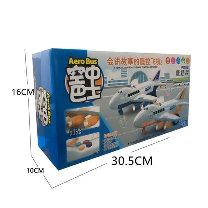 Remote Control Four-channel Large Plane Story-telling Steering Wheel Rc Plane For Kids Birthday Gifts