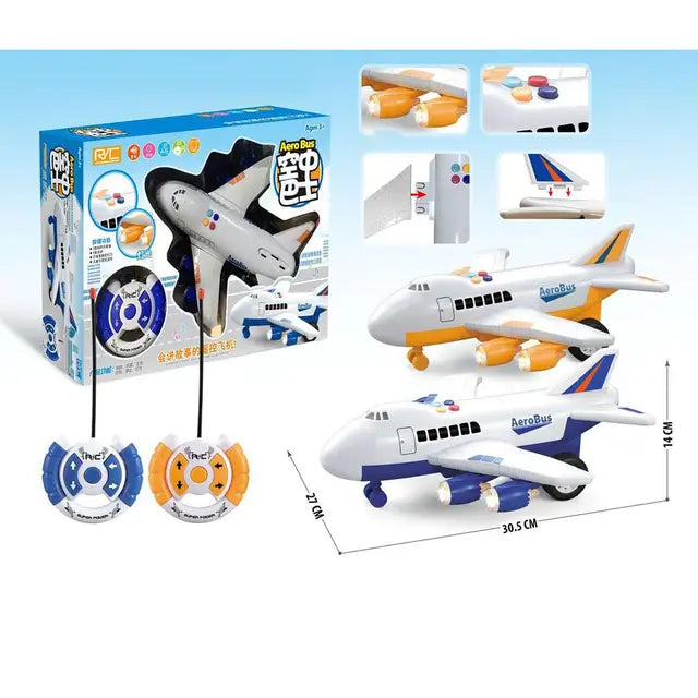 Remote Control Four-channel Large Plane Story-telling Steering Wheel Rc Plane For Kids Birthday Gifts