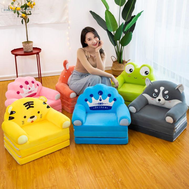 Comfortable Stuffed Folding Stuff Cartoon Plush Kids Sofa Chair Bed ...
