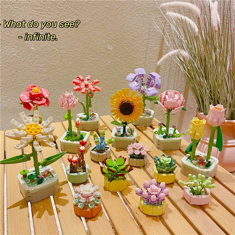 DIY Flowers Plant Block (293 Pcs)