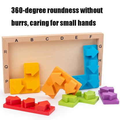 Wooden Direction Essemebling Building Blocks Toys Kids lntellectual Development Early Education Toys