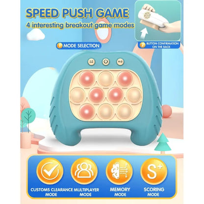 Quick Push Light Up Pop Game Fidget Toys for Adults and Kids | Puzzle Game Machine