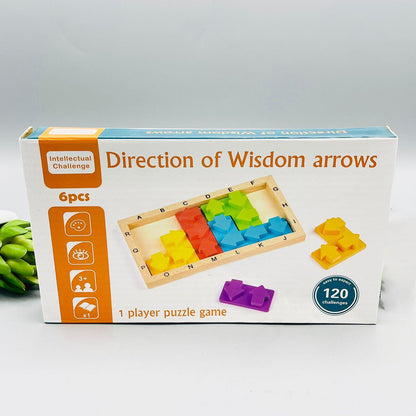 Wooden Direction Essemebling Building Blocks Toys Kids lntellectual Development Early Education Toys