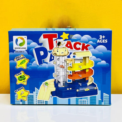 Kids Toys Electric Lift Rail Car Parking Toy Montessori Boys Girls Racing Cars Mechanical Adventure Table Game For Children Gift